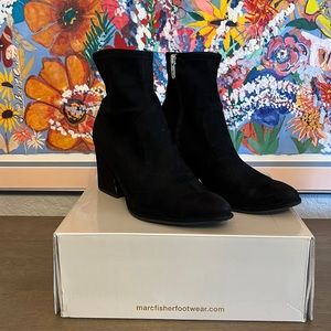 Marc Fisher Black Fabric Booties